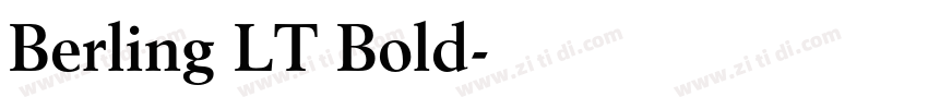 Berling LT Bold字体转换 Berling LT Bold字体转换